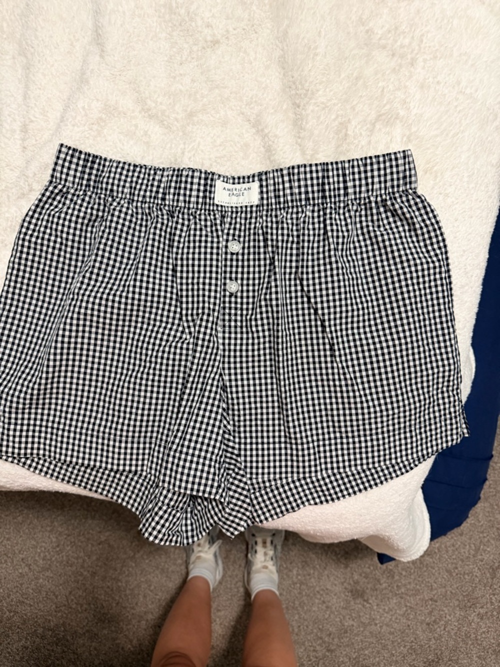 American Eagle Outfitters Black & White Gingham Women's Shorts